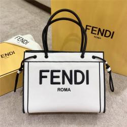 FENDI芬迪官网包包购物袋中号印花帆布FENDI ROMA手提袋8BH378