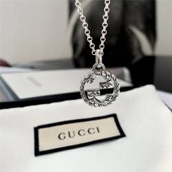 GUCCI古驰官网奢侈品网站新款Interlocking G纯银项链‎455535