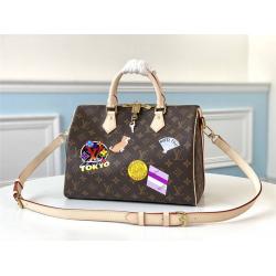 lv标志图片新款丝印定制SPEEDY 30手袋枕头包My LV World Tour M40391