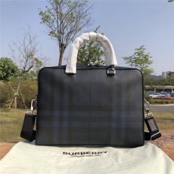 Burberry/巴宝莉官网正品男包新款London 格纹拼皮革公文包80237071