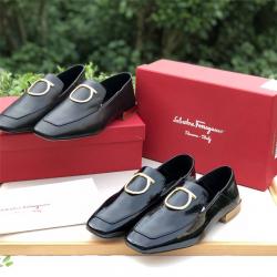 Ferragamo/菲拉格慕中文官网女鞋经典款马蹄扣复古两穿乐福鞋0693103