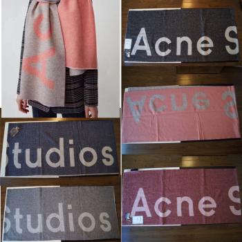 acne studio香港官网女士新款Toronty Logo徽标提花围巾