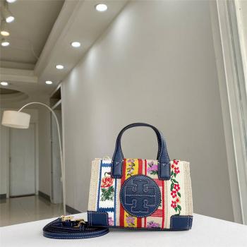 tory burch/托里伯奇TB美国官网迷你ELLA编织拼布微手提袋75206