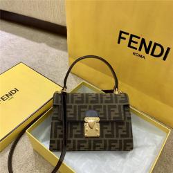 fendi香港官网芬迪新款女包vintage 老花中古kelly邮差包