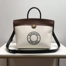 burberry官方网站巴宝莉新款帆布Society赛尔迪手袋手提单肩包80123621