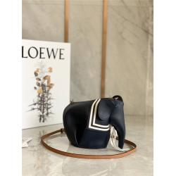 LOEWE罗意威包包价格大全海军风迷你经典牛皮革大小象包Elephant手袋