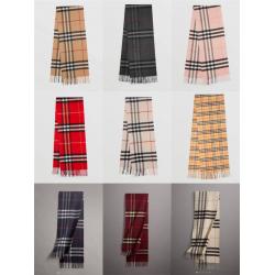 Burberry/巴宝莉代购官网专柜正品新款男女通用情侣款经典格纹羊绒围巾