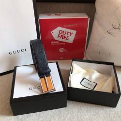 古驰香港官网新款男士皮带GG细节Gucci Signature腰带474311