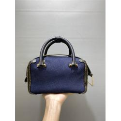 Delvaux/德尔沃包包官网丹宁牛仔布Cool Box Mini波士顿枕头包