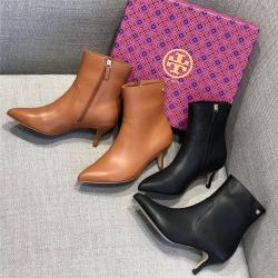 tory burch/托里伯奇TB美国官网女靴经典百搭真皮小猫跟短靴