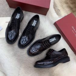 Ferragamo/菲拉格慕专柜官网正品DONEGAL厚底布洛克雕花系带男士正装皮鞋