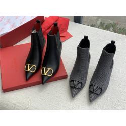 VALENTINO/华伦天奴中文官网女靴尖头猫跟切尔西短靴