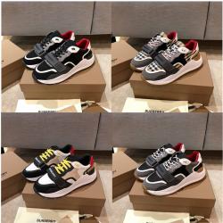 Burberry巴宝莉美国官网Vintage 格纹尼龙拼麂皮运动鞋80273501