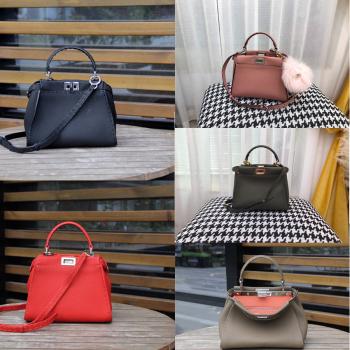 FENDI芬迪中文官网新款外缝线PEEKABOO ICONIC迷你手袋8BN244