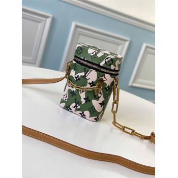 LV奢侈品打折网站迷彩PHONE BOX 手袋手机包M44914