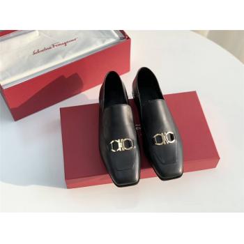 Ferragamo/菲拉格慕代购正品女士真皮GANCINI莫卡辛鞋乐福鞋733041