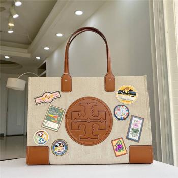tory burch/托里伯奇TB徽章ELLA MULTI-STITCH TOTE购物袋托特包64940