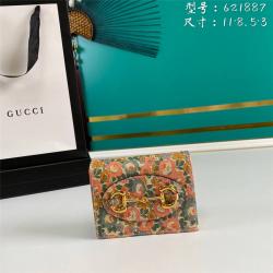 GUCCI古驰奢侈品网马衔扣1955系列Liberty印花卡包621887