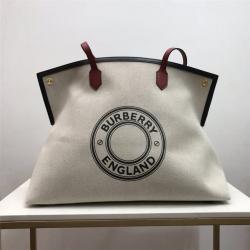 Burberry巴宝莉英国官网Society徽标图案帆布赛尔迪托特包80321681