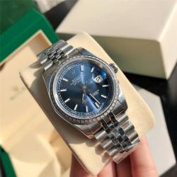 Rolex机械手表劳力士日志型镶钻蓝盘纪念表带腕表116244