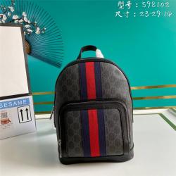 GUCCI古驰美国包包品牌小号GG Supreme背包双肩包598102