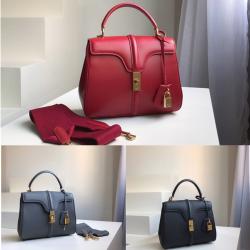 高仿celine赛琳官网16小号/中号缎面小牛皮手袋公文包187373/188003