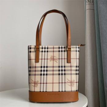 Burberry巴宝莉中文官方网新款中古经典战马格子水桶包