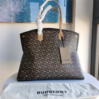 Burberry巴宝莉官网Society大号专属标识环保帆布赛尔迪托特包80321651