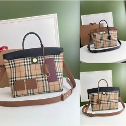 Burberry/巴宝莉官网正品Society Vintage格纹赛尔迪手袋