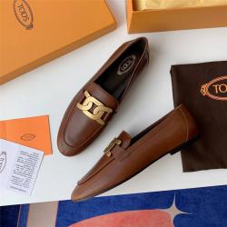 Tod's托德斯官网奢侈品网经典女鞋环扣小牛皮乐福鞋