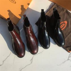 Tod's托德斯奢侈品网购女鞋松紧带牛皮踝靴切尔西短靴