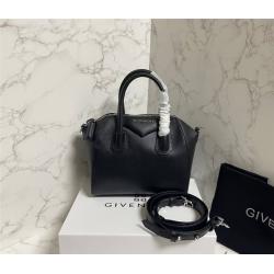 Givenchy旗舰店纪梵希女包山羊皮迷你Antigona手袋钻石包