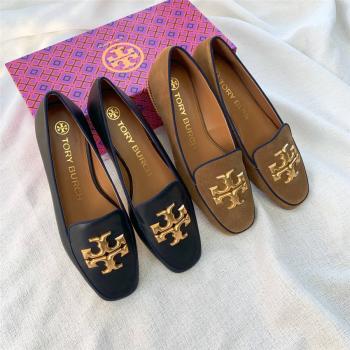 tory burch旗舰店托里伯奇TB新款女鞋ELEANOR中跟乐福鞋小皮鞋