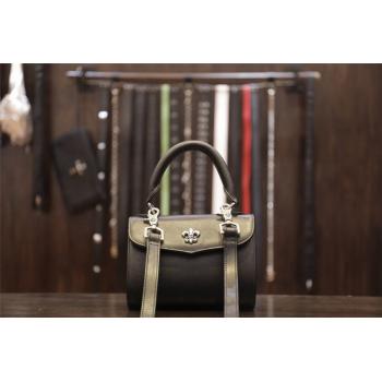 Chrome hearts CH克罗心正品代购包包新款童军花手提斜挎包黑色K662