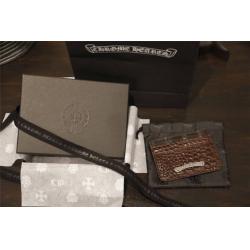 Chrome hearts CH克罗心日本官网棕色鳄鱼皮卡包卡片夹WE098