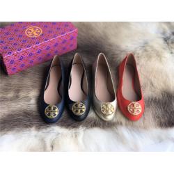 tory burch/托里伯奇TB中文官网经典MINNIE LOGO圆头平底鞋