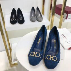 Ferragamo菲拉格慕女鞋专柜价格GANCINI粗跟高跟鞋