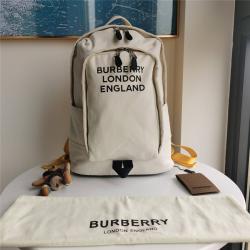 Burberry/巴宝莉男士包包徽标印花棉质帆布拼尼龙双肩包80376541