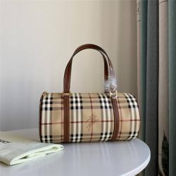 Burberry/巴宝莉中文官网女包中古战马格子波士顿枕头包