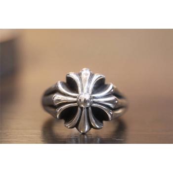 Chrome hearts CH克罗心正品代购官网纯银十字花戒指R013