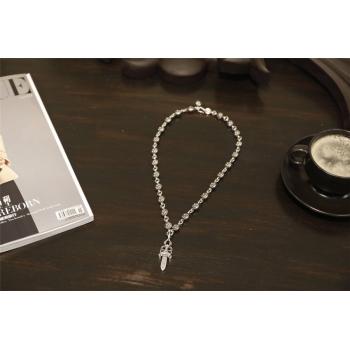 Chrome hearts CH克罗心奢侈品代购小宝剑固定十字圆珠项链N006