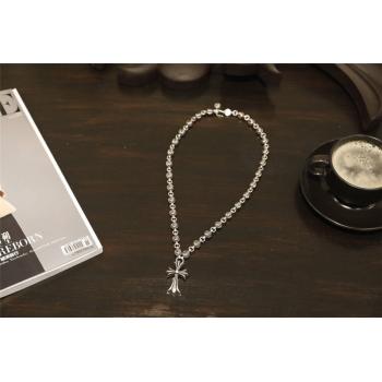 Chrome hearts CH克罗心香港代购网站十字固定鹰爪圆珠项链N032