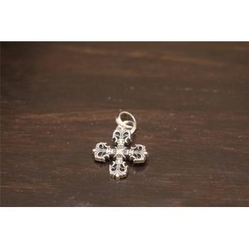 Chrome hearts CH克罗心中国官网四方火焰十字花吊牌吊坠D035