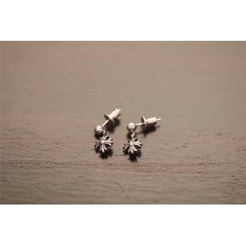 Chrome hearts CH克罗心官网十字花吊坠耳钉耳环E017