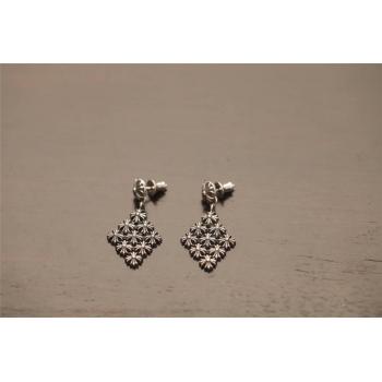 Chrome hearts CH克罗心官网菱形十字吊坠耳环耳钉E027