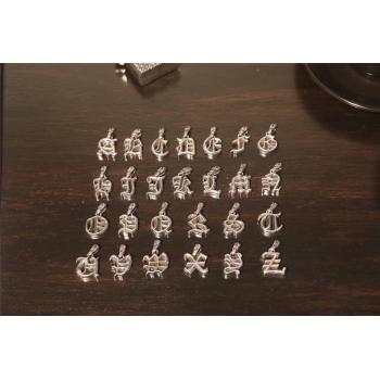 Chrome hearts CH克罗心官网正品代购26字母项链吊坠
