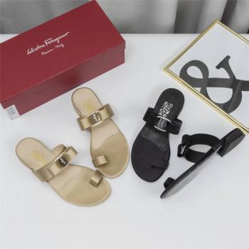 FERRAGAMO/菲拉格慕官网代购女鞋蝴蝶结女士平底凉鞋拖鞋