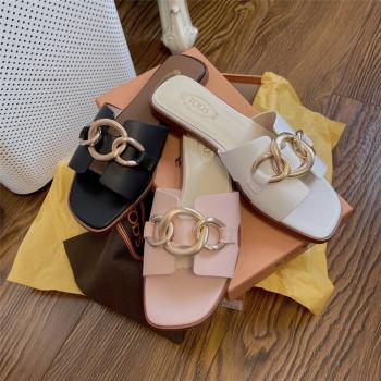 Tod's托德斯香港官网奢侈品网站女士高档经典扣拖鞋