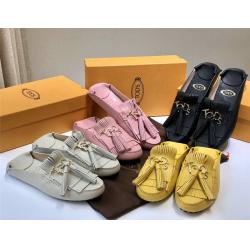 Tod's托德斯官网卖奢侈品的网站女鞋女士真皮流苏半拖鞋莫卡辛鞋