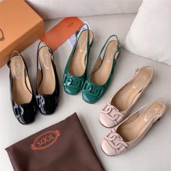 Tod's托德斯官网奢侈品代购女鞋女士漆皮后空单鞋凉鞋